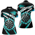 Turquoise 3D Darts Board Fire Custom and Personalized Dart Uniform