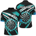 Turquoise 3D Darts Board Fire Custom and Personalized Dart Uniform