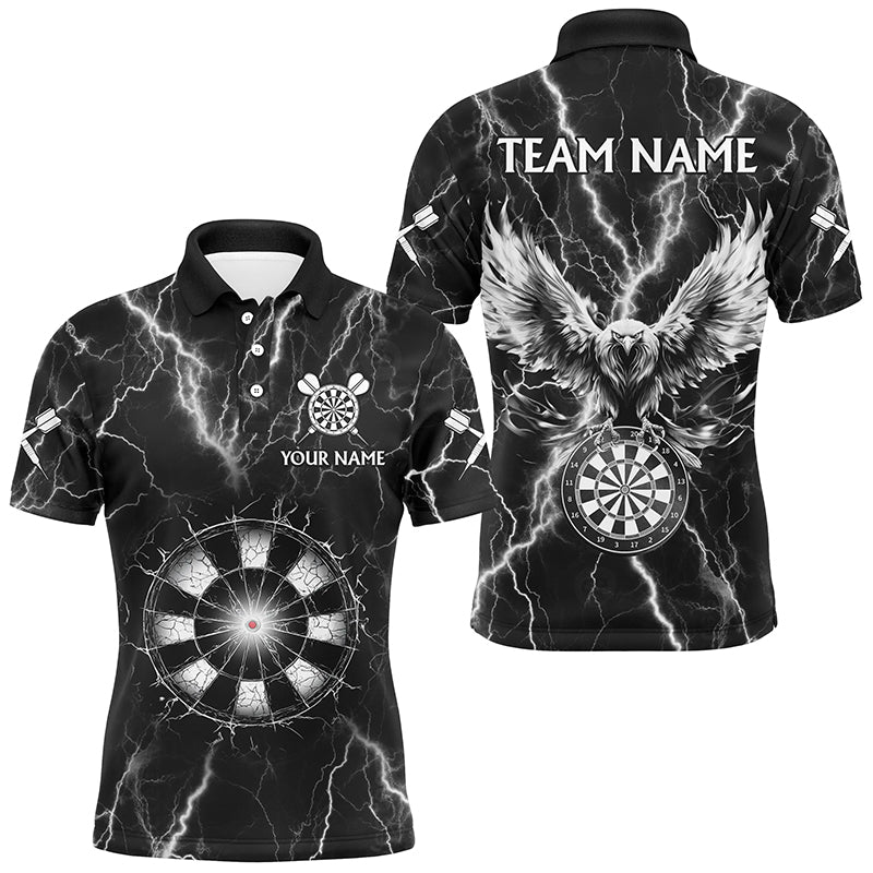 Personalized Black White Thunder Lightning Dart Custom Eagle Dart Team