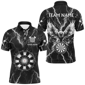 Personalized Black White Thunder Lightning Dart Custom Eagle Dart Team