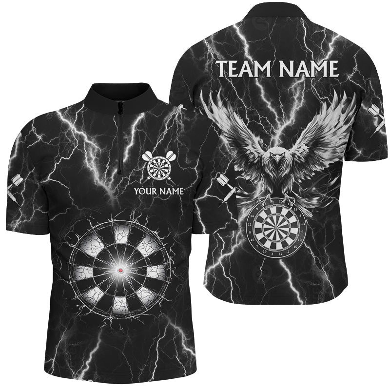 Personalized Black White Thunder Lightning Dart Custom Eagle Dart Team