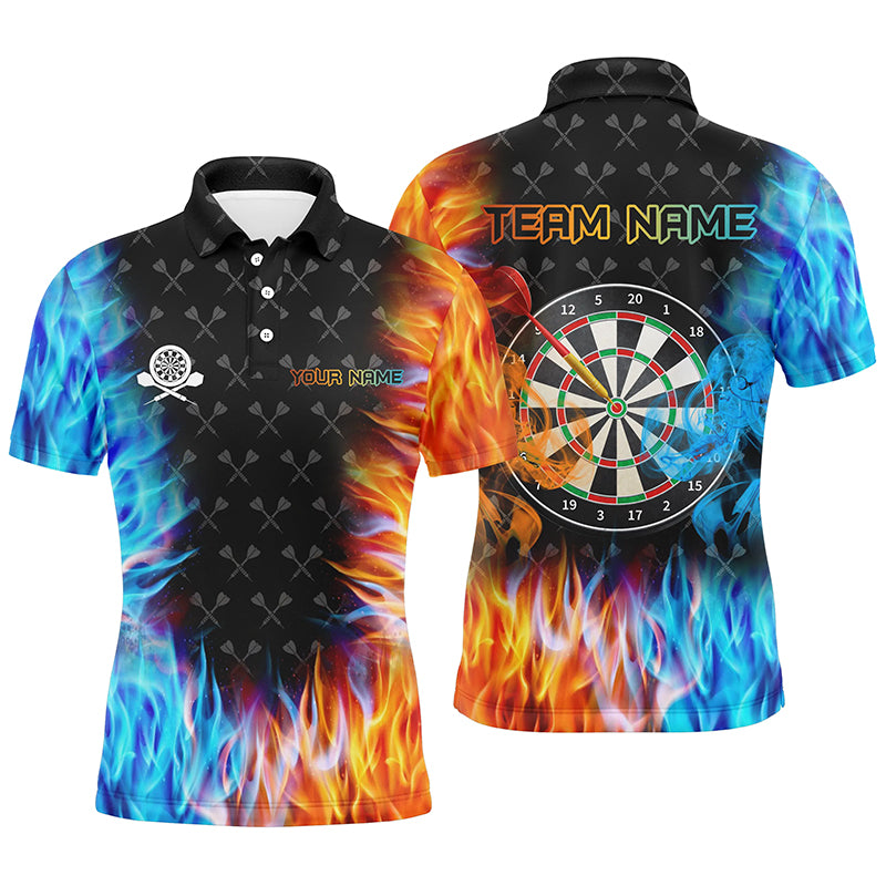 Personalized Dart Board Fire and Water 3D Printed Women Quarter-Zip Custom Darts