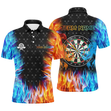 Personalized Dart Board Fire and Water 3D Printed Women Quarter-Zip Custom Darts