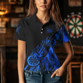 Black And Blue Dartboard Fire Flame Darts and Custom Dart Dart