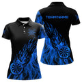 Black And Blue Dartboard Fire Flame Darts and Custom Dart Dart