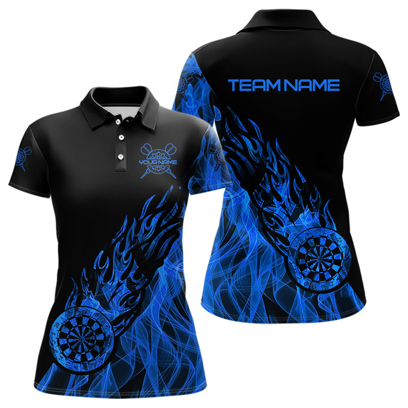 Black And Blue Dartboard Fire Flame Darts and Custom Dart Dart