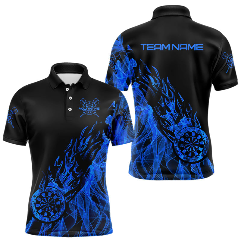 Black And Blue Dartboard Fire Flame Darts and Custom Dart Dart
