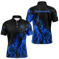 Black And Blue Dartboard Fire Flame Darts and Custom Dart Dart