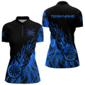 Black And Blue Dartboard Fire Flame Darts and Custom Dart Dart