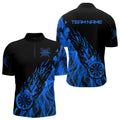 Black And Blue Dartboard Fire Flame Darts and Custom Dart Dart