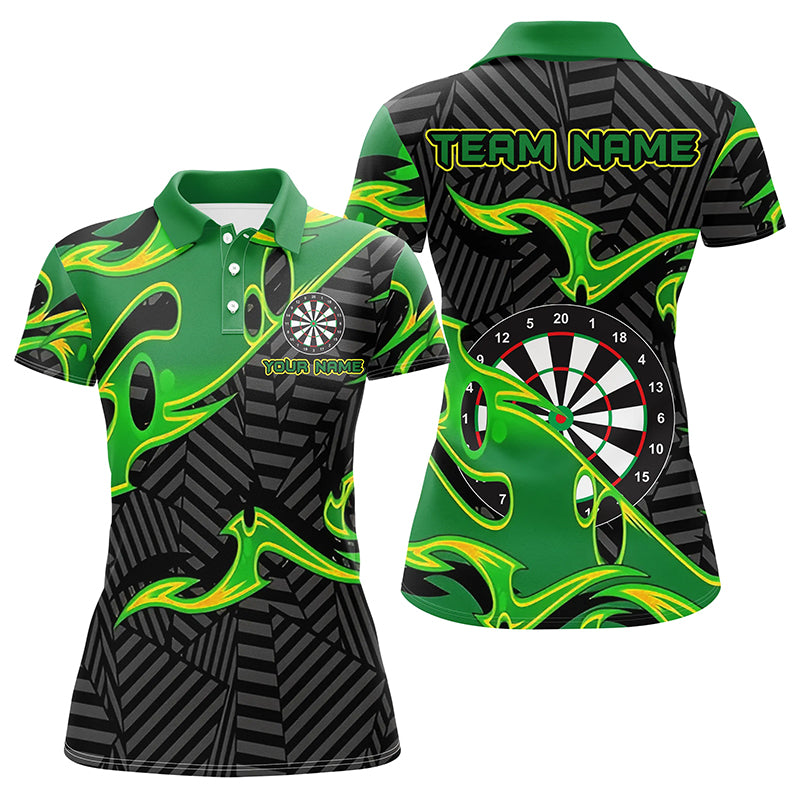Black Green Darts Board Personalized Men Dart Quarter-Zip Custom Darts Team