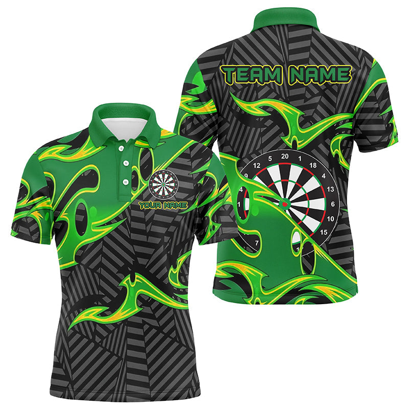 Black Green Darts Board Personalized Men Dart Quarter-Zip Custom Darts Team
