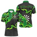 Black Green Darts Board Personalized Men Dart Quarter-Zip Custom Darts Team
