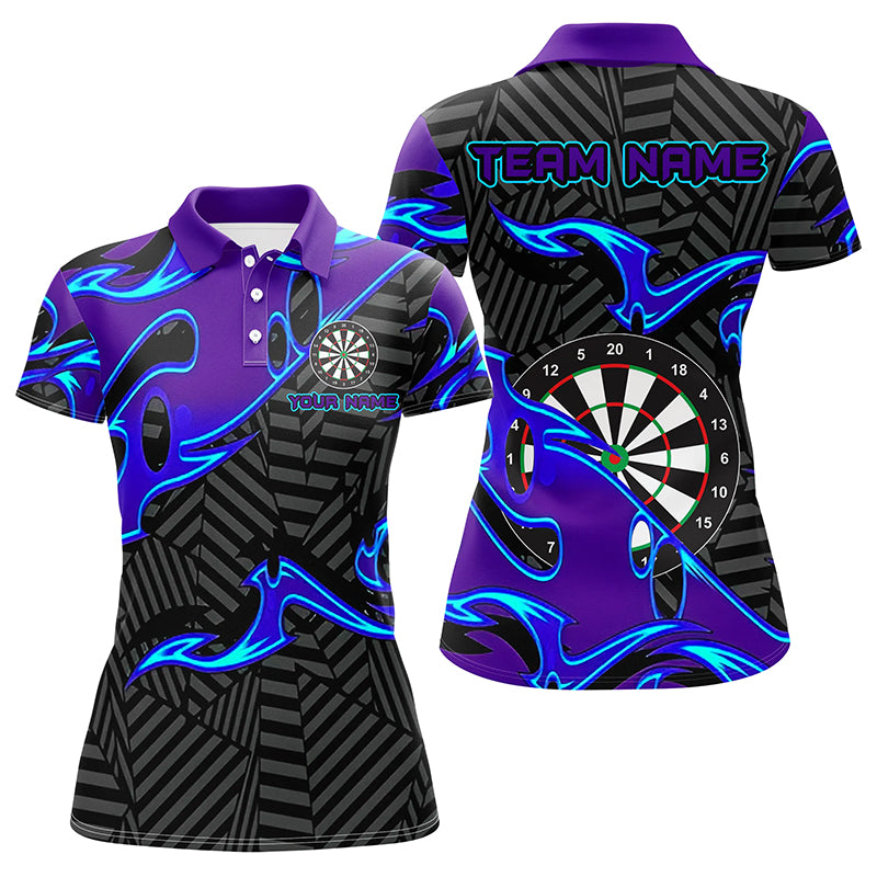Black Purple Darts Board Personalized Men Dart Quarter-Zip Custom Darts Team