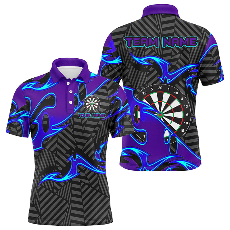 Black Purple Darts Board Personalized Men Dart Quarter-Zip Custom Darts Team