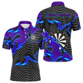 Black Purple Darts Board Personalized Men Dart Quarter-Zip Custom Darts Team