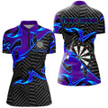 Black Purple Darts Board Personalized Men Dart Quarter-Zip Custom Darts Team