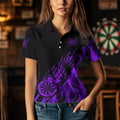 Black And Purple Dartboard Fire Flame Darts, Custom Dart Dart