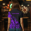 Black And Purple Dartboard Fire Flame Darts, Custom Dart Dart