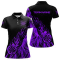 Black And Purple Dartboard Fire Flame Darts, Custom Dart Dart