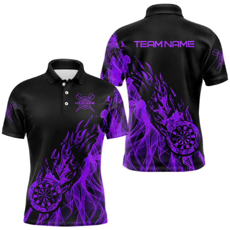 Black And Purple Dartboard Fire Flame Darts, Custom Dart Dart