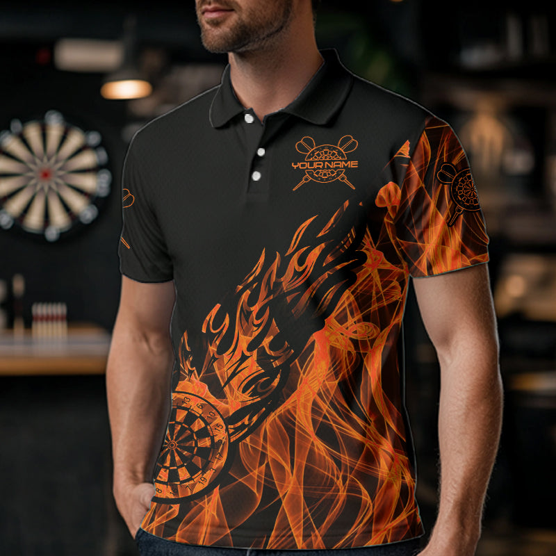 Black And Orange Dartboard Fire Flame Darts, Custom Dart Dart