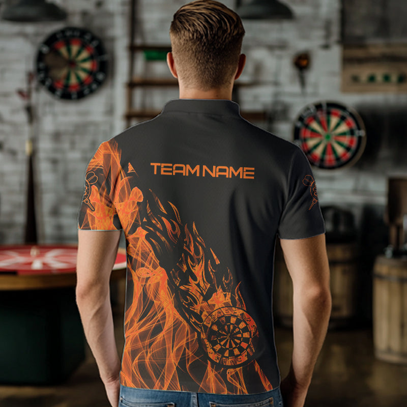 Black And Orange Dartboard Fire Flame Darts, Custom Dart Dart