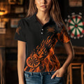 Black And Orange Dartboard Fire Flame Darts, Custom Dart Dart