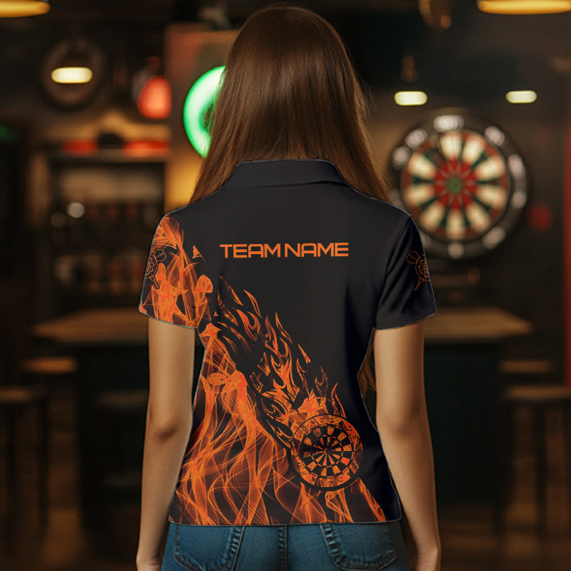 Black And Orange Dartboard Fire Flame Darts, Custom Dart Dart