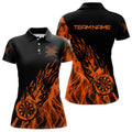 Black And Orange Dartboard Fire Flame Darts, Custom Dart Dart