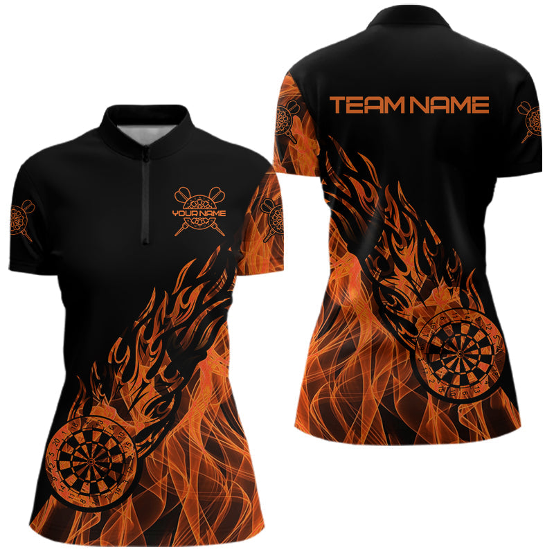 Black And Orange Dartboard Fire Flame Darts, Custom Dart Dart