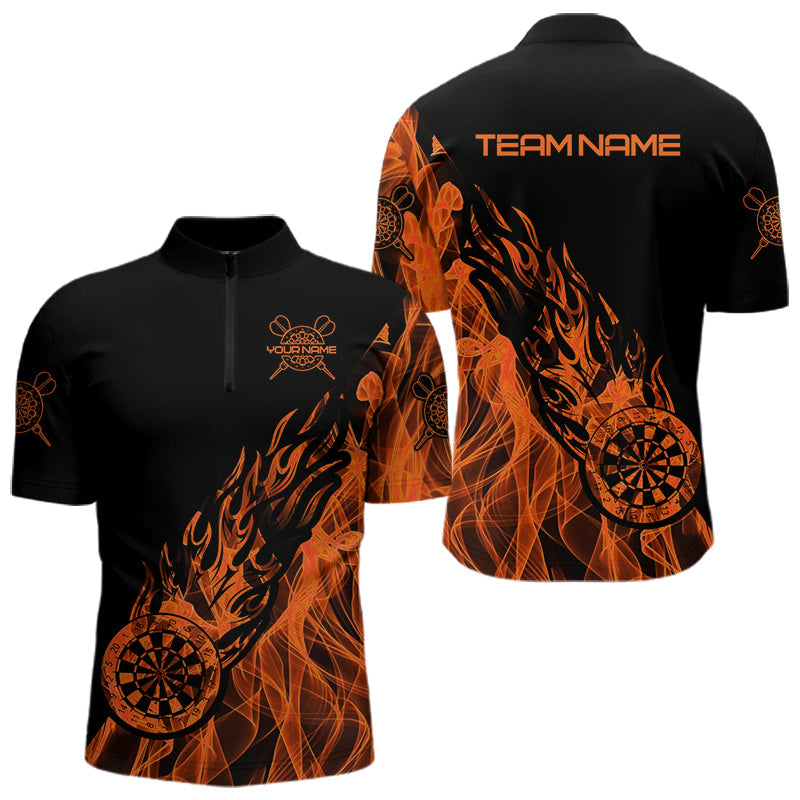 Black And Orange Dartboard Fire Flame Darts, Custom Dart Dart