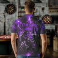 Personalized Purple Death Skeleton Custom Thunder Lightning Men Dart, 3D Darts Team