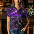 Personalized Purple Death Skeleton Custom Thunder Lightning Men Dart, 3D Darts Team