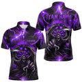Personalized Purple Death Skeleton Custom Thunder Lightning Men Dart, 3D Darts Team