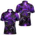 Personalized Purple Death Skeleton Custom Thunder Lightning Men Dart, 3D Darts Team