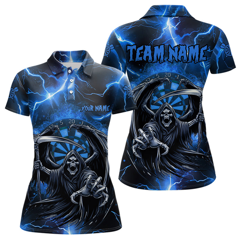 Personalized Purple Death Skeleton Custom Thunder Lightning Men Dart, 3D Darts Team