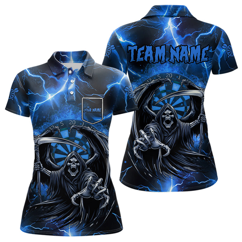 Personalized Purple Death Skeleton Custom Thunder Lightning Men Dart, 3D Darts Team