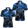 Personalized Blue Death Skeleton Custom Thunder Lightning Men Dart, 3D Darts Team