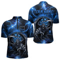 Personalized Blue Death Skeleton Custom Thunder Lightning Men Dart, 3D Darts Team