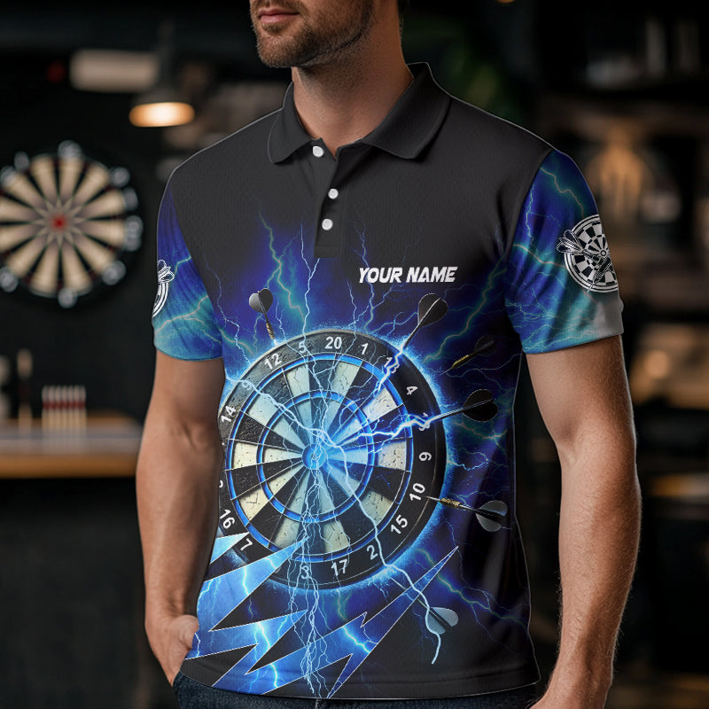 Personalized Blue 3D Dartboard Thunder Storm Lighting Dart Custom Team Dart