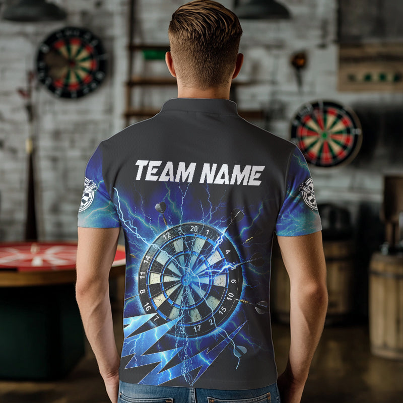Personalized Blue 3D Dartboard Thunder Storm Lighting Dart Custom Team Dart