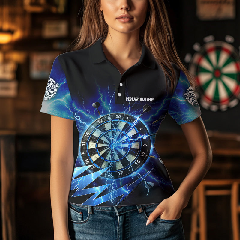 Personalized Blue 3D Dartboard Thunder Storm Lighting Dart Custom Team Dart