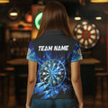 Personalized Blue 3D Dartboard Thunder Storm Lighting Dart Custom Team Dart