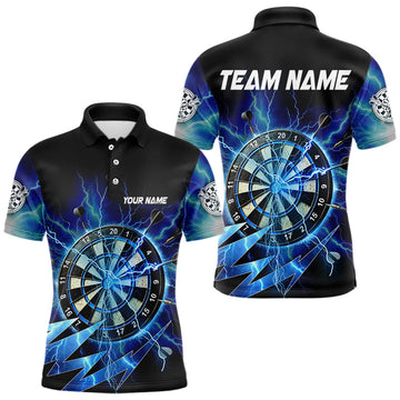 Personalized Blue 3D Dartboard Thunder Storm Lighting Dart Custom Team Dart