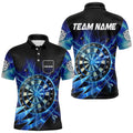 Personalized Blue 3D Dartboard Thunder Storm Lighting Dart Custom Team Dart