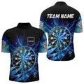 Personalized Blue 3D Dartboard Thunder Storm Lighting Dart Custom Team Dart