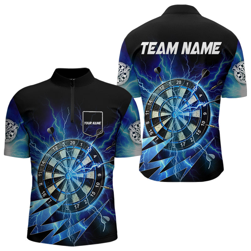 Personalized Blue 3D Dartboard Thunder Storm Lighting Dart Custom Team Dart