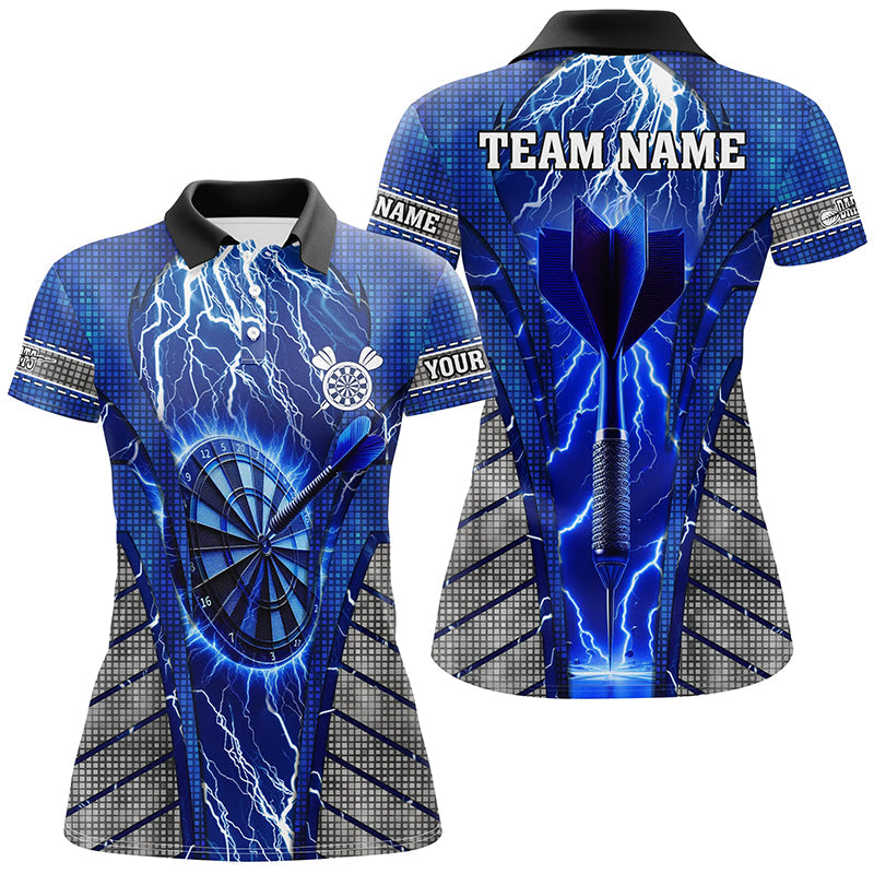 Personalized Blue Dartboard Thunder Lightning Darts, Team League Darts
