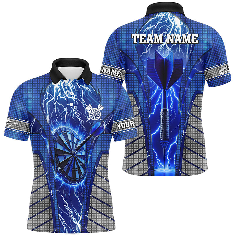 Personalized Blue Dartboard Thunder Lightning Darts, Team League Darts